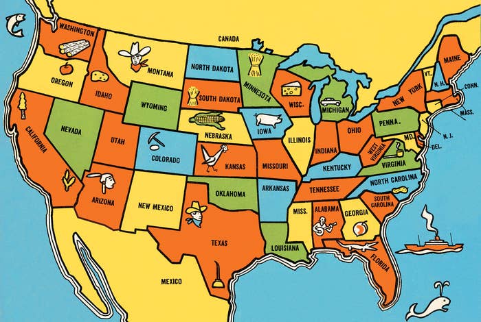 illustration of a USA map