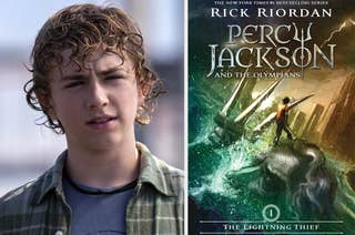 Percy Jackson in the show and the first book in the series.