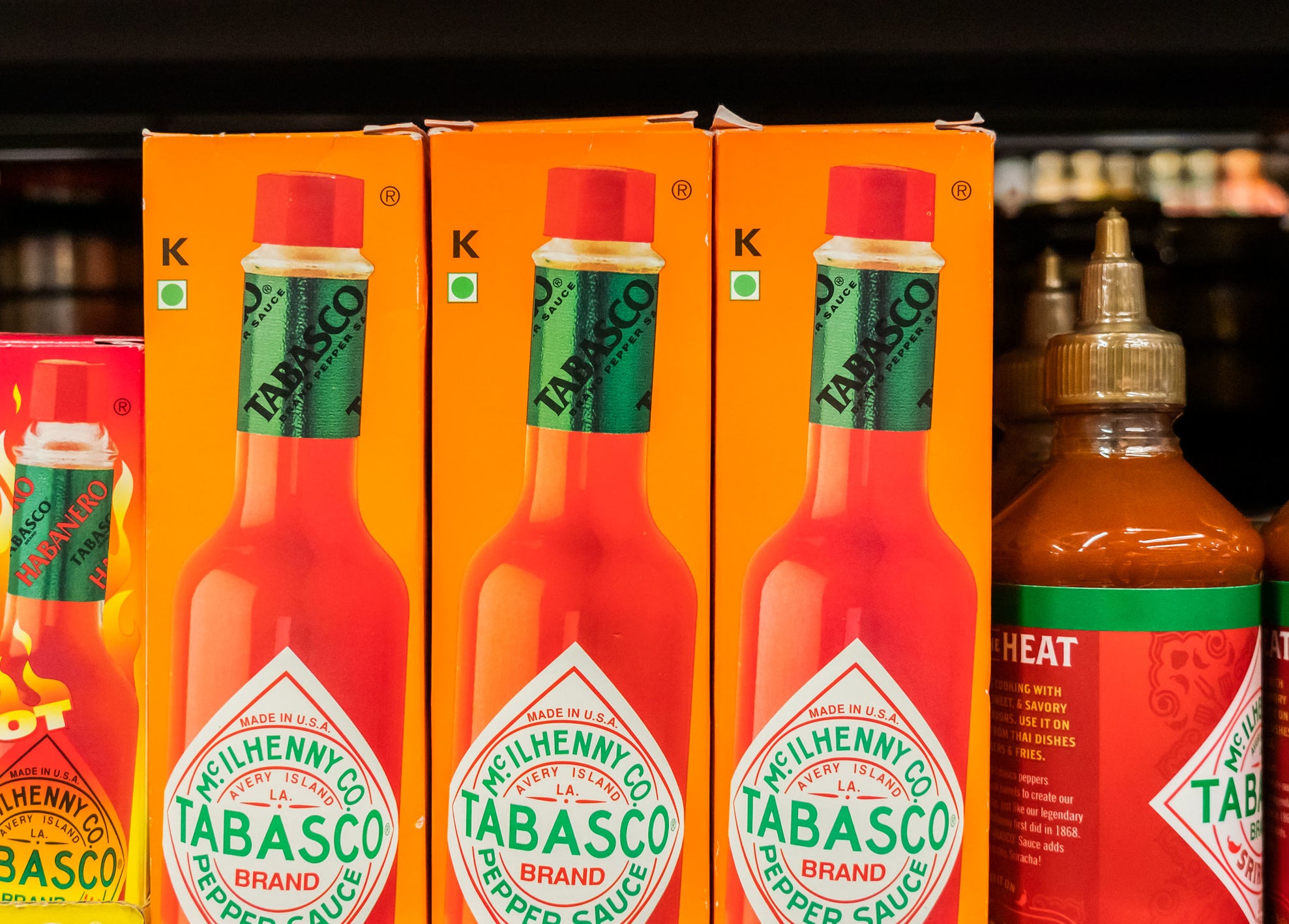 Tabasco hot sauce seen at a supermarket