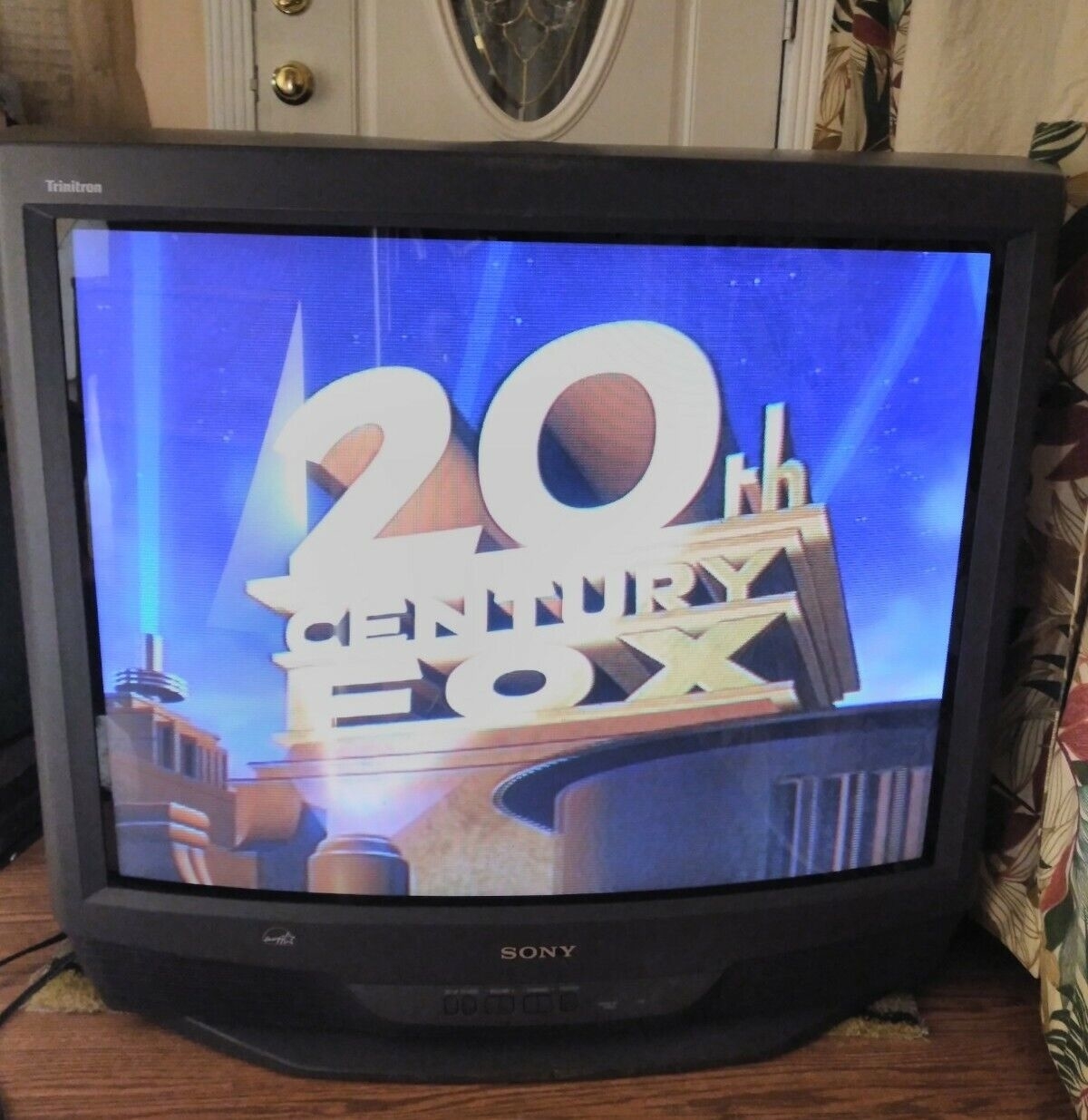 small tv with the 20th century fox logo on the screen