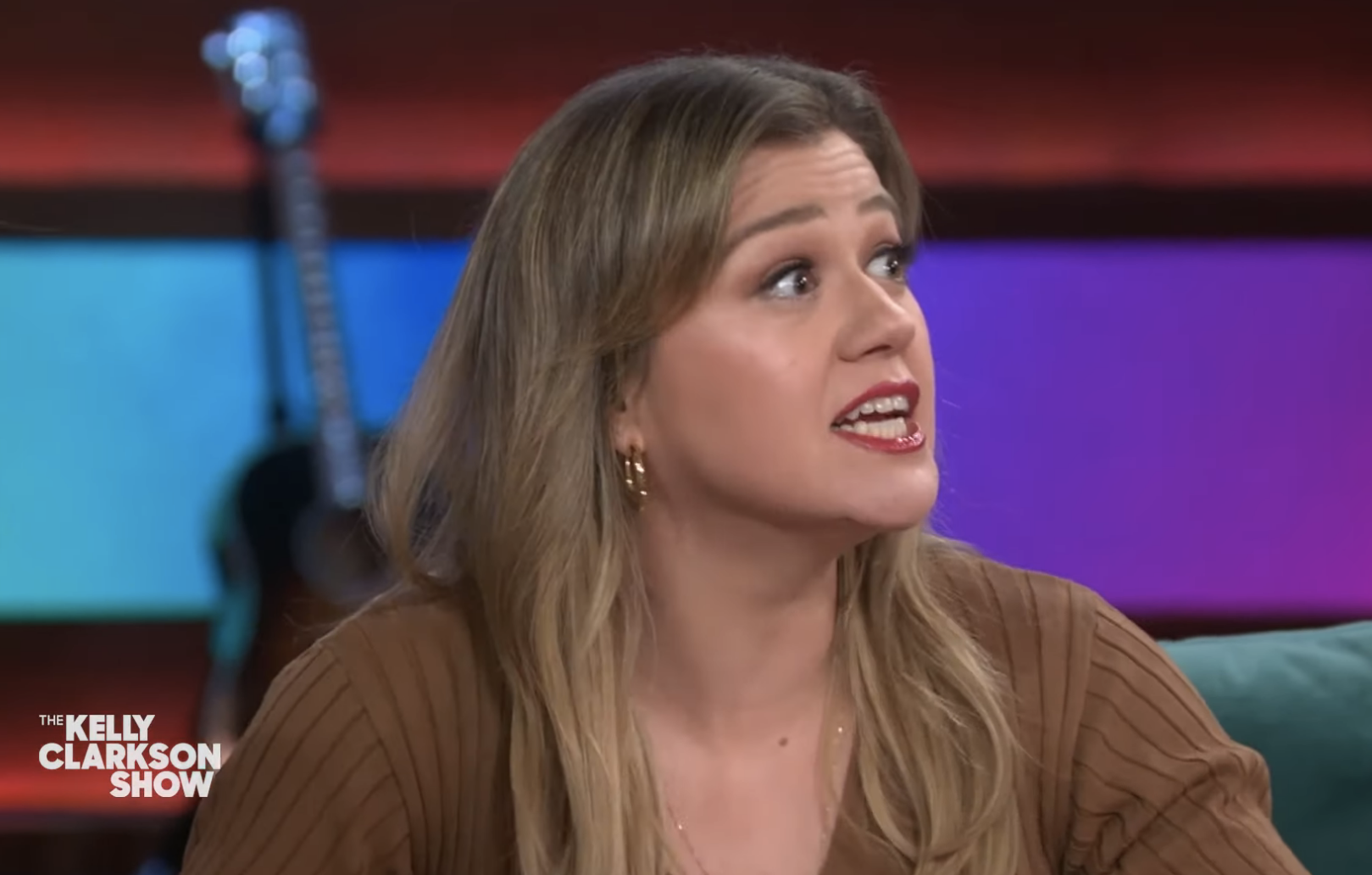 Close-up of Kelly on Kelly's show