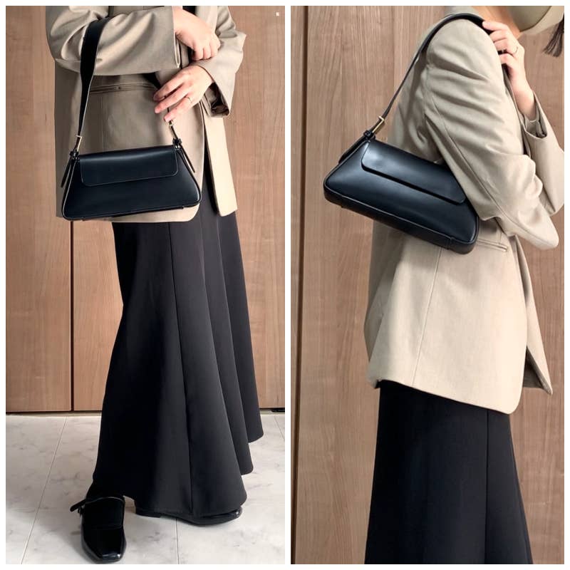 ZARA - 【美品】ZARA フラップミニマルショルダーバックの通販