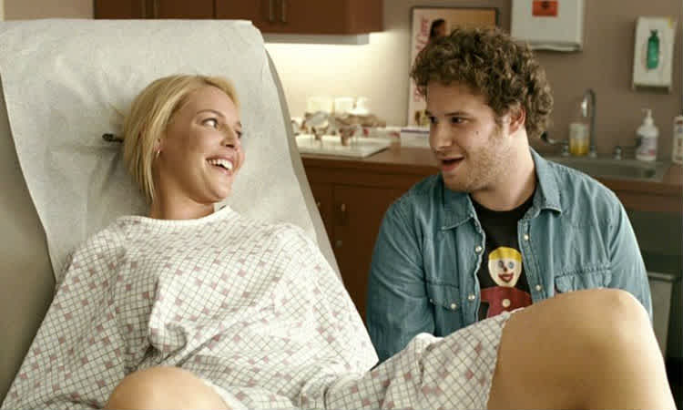 Katherine Heigl and Seth Rogan in &quot;Knocked Up&quot;