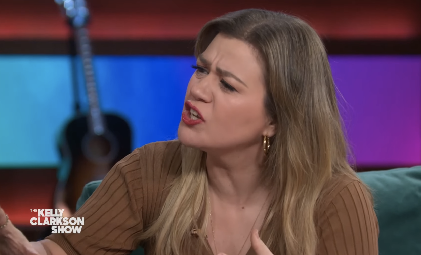 Close-up of Kelly on Kelly's show
