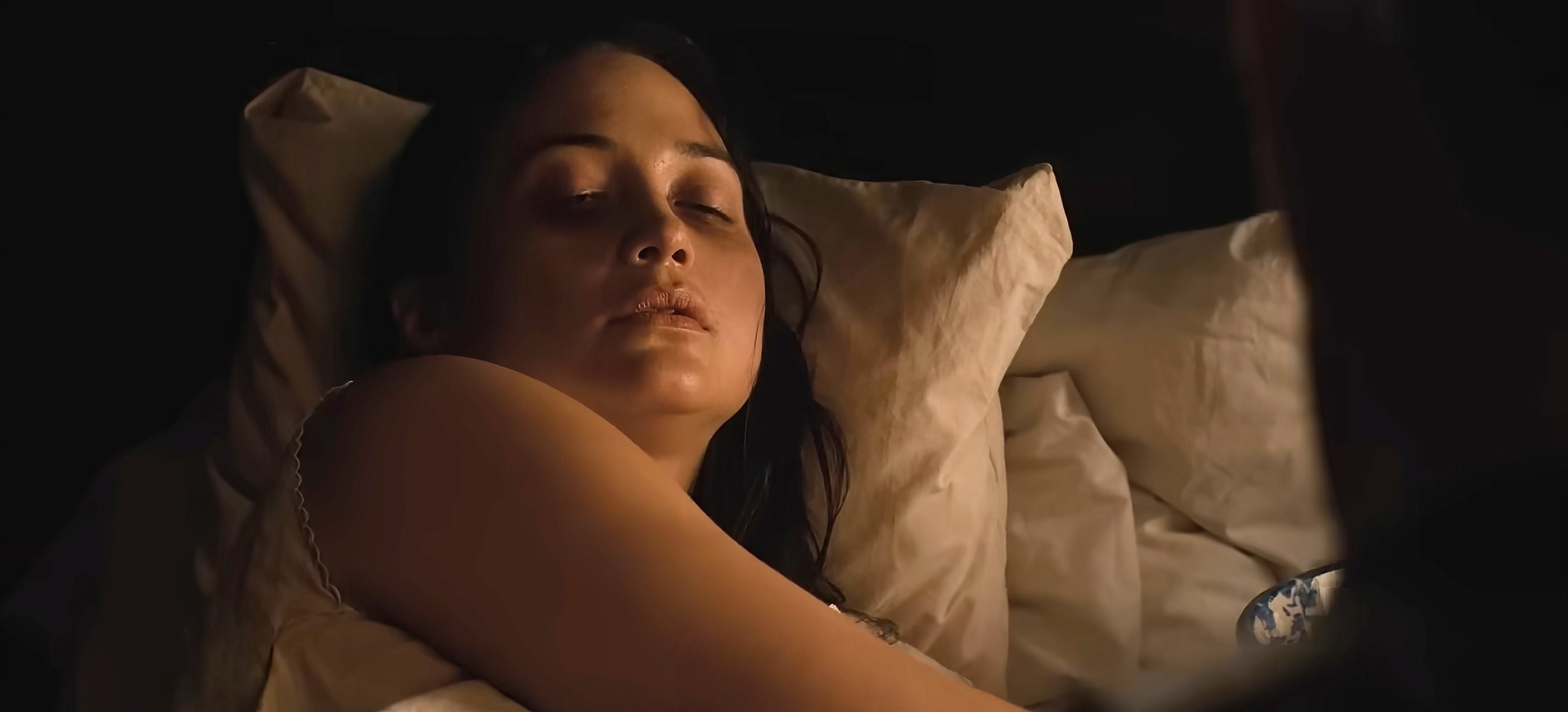 A sickly Mollie in bed in a scene from &quot;Killers of the Flower Moon&quot;