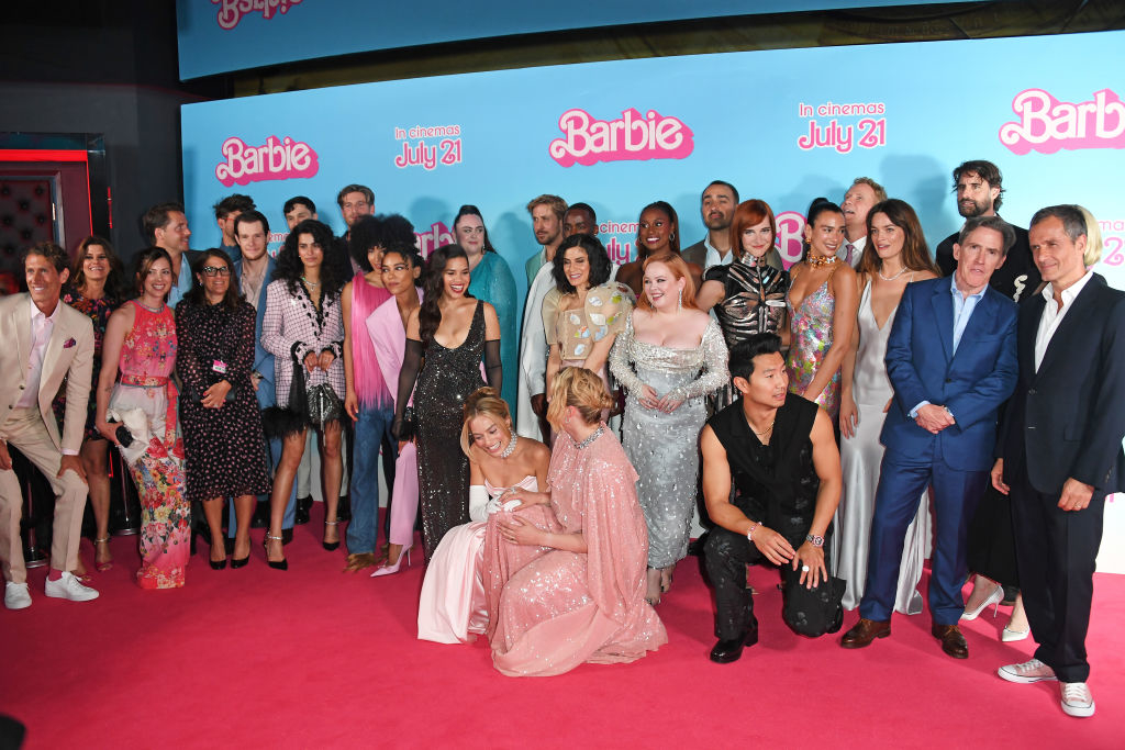 the cast of barbie at the movie premiere