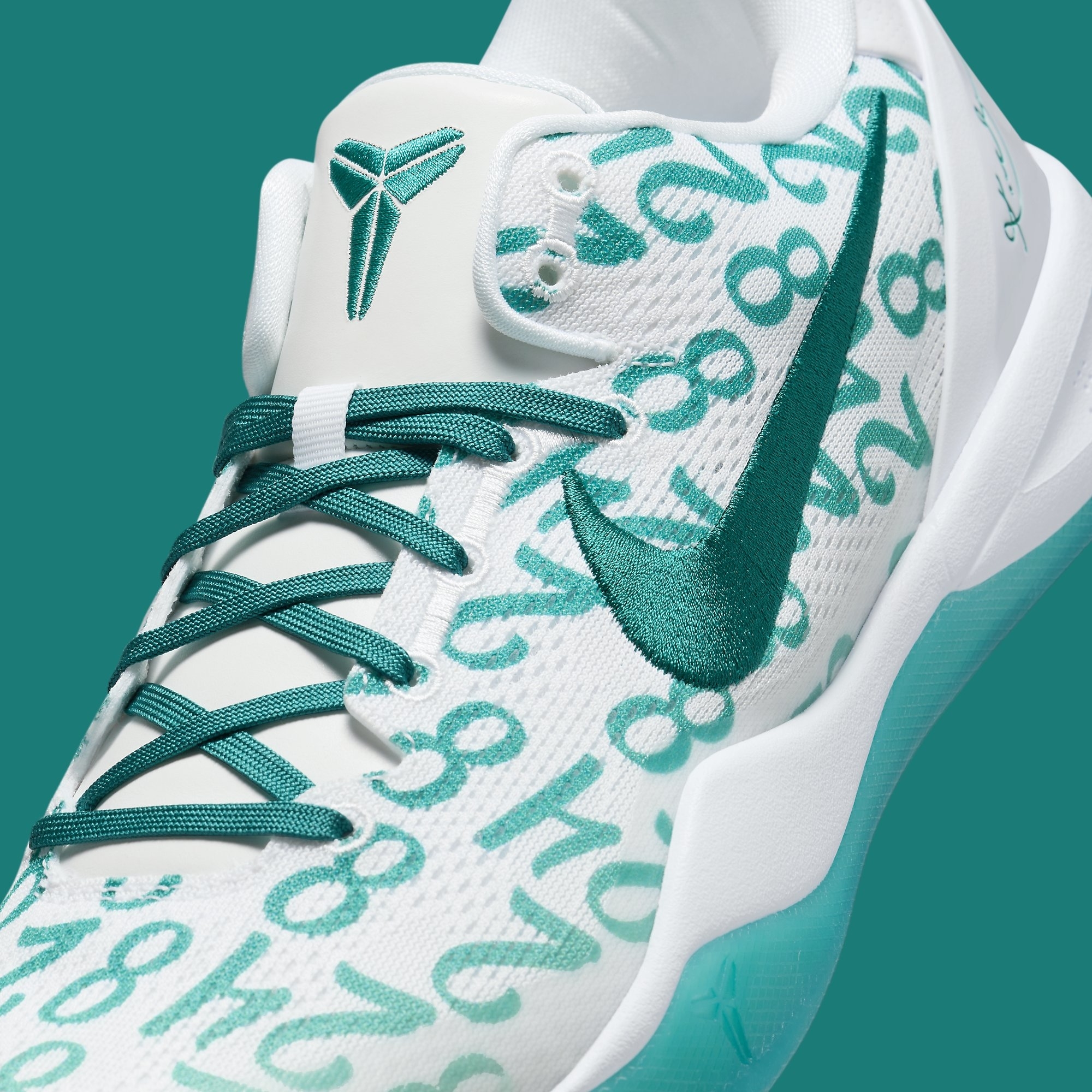 Nike Kobe 8 Radiant Emerald Release Date FQ3549-101 Tongue Detail