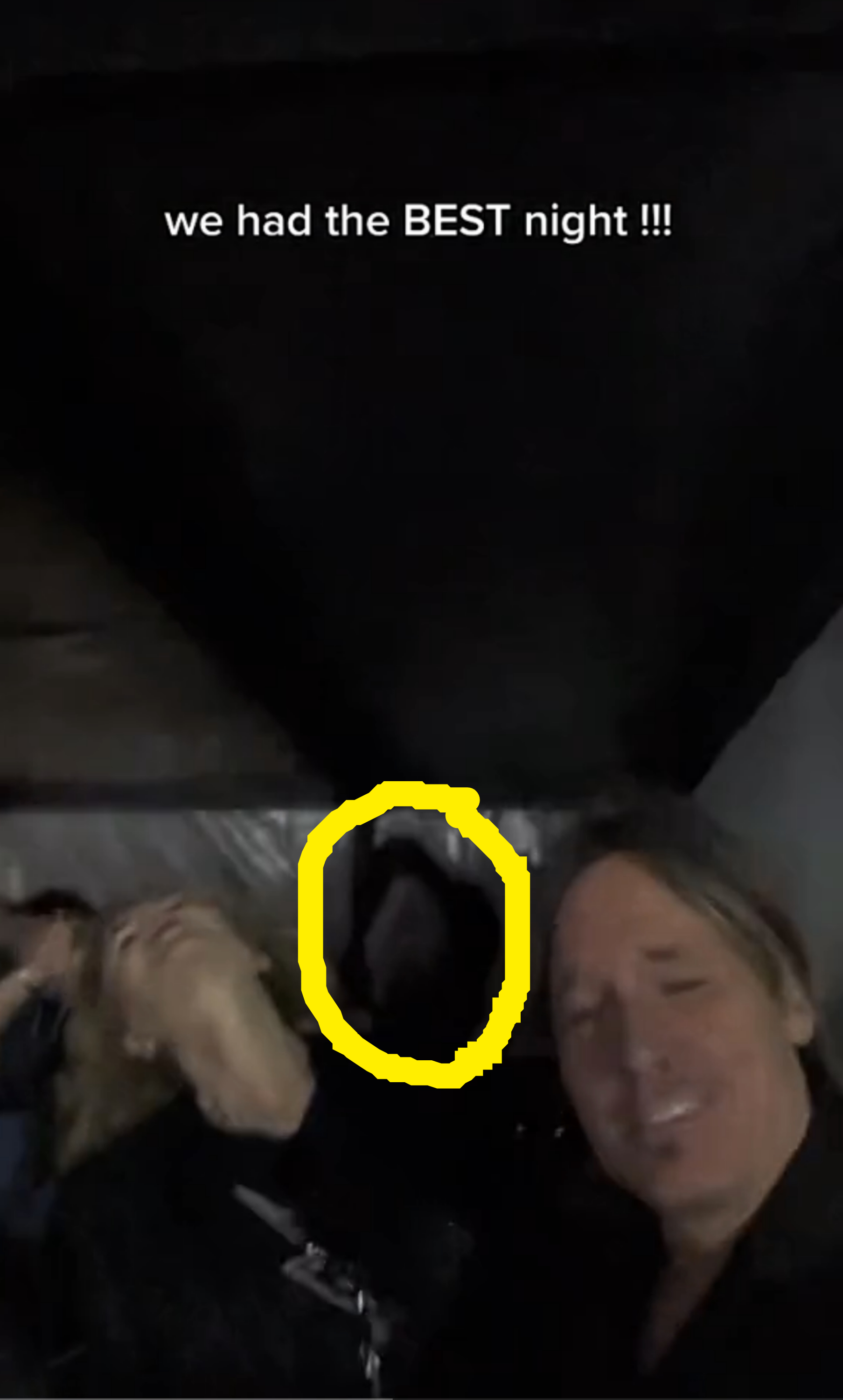 circle drawn around them in the background of the video