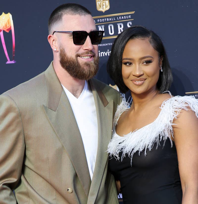 Kayla and Travis together at a media event