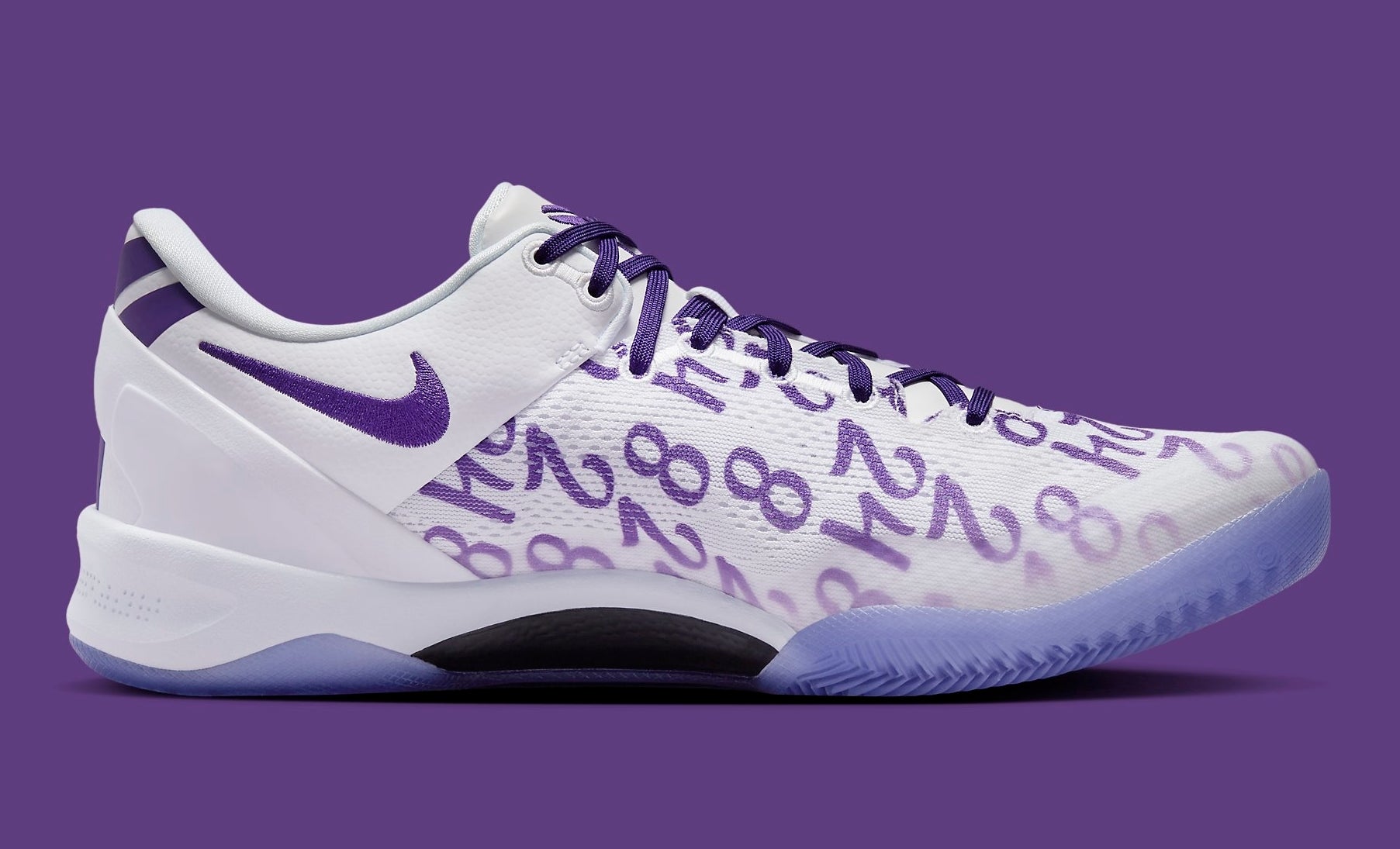 Nike Kobe 8 Court Purple Release Date FQ3549-100 Medial
