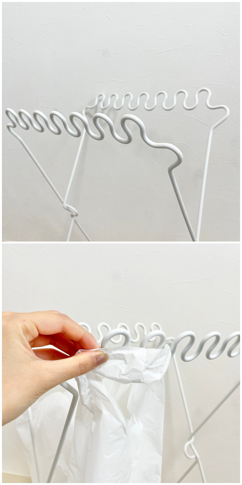 NITORI（ニトリ）のオススメのグッズ「分別ゴミ袋スタンド（Pブラン ホワイト）」