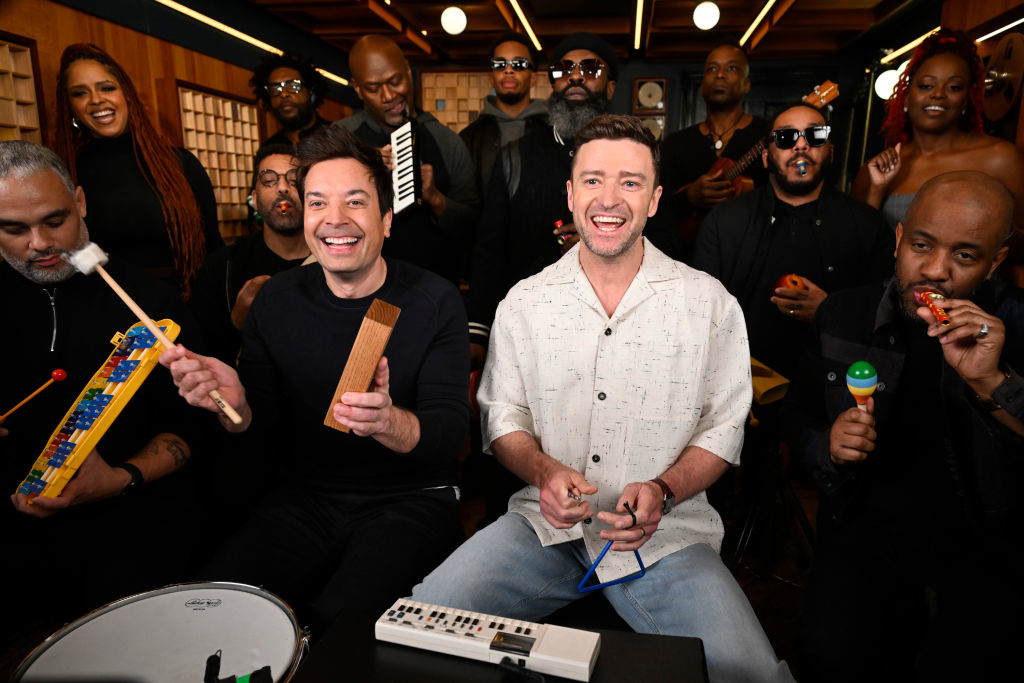 Justin Timberlake with Jimmy Fallon and the Roots