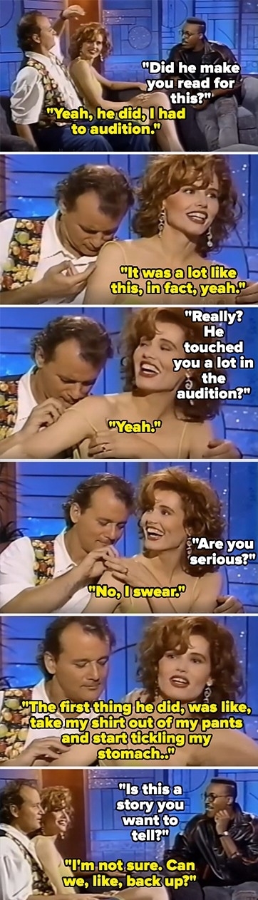 Bill Murray and Geena Davis on the &quot;Arsenio Hall Show&quot;