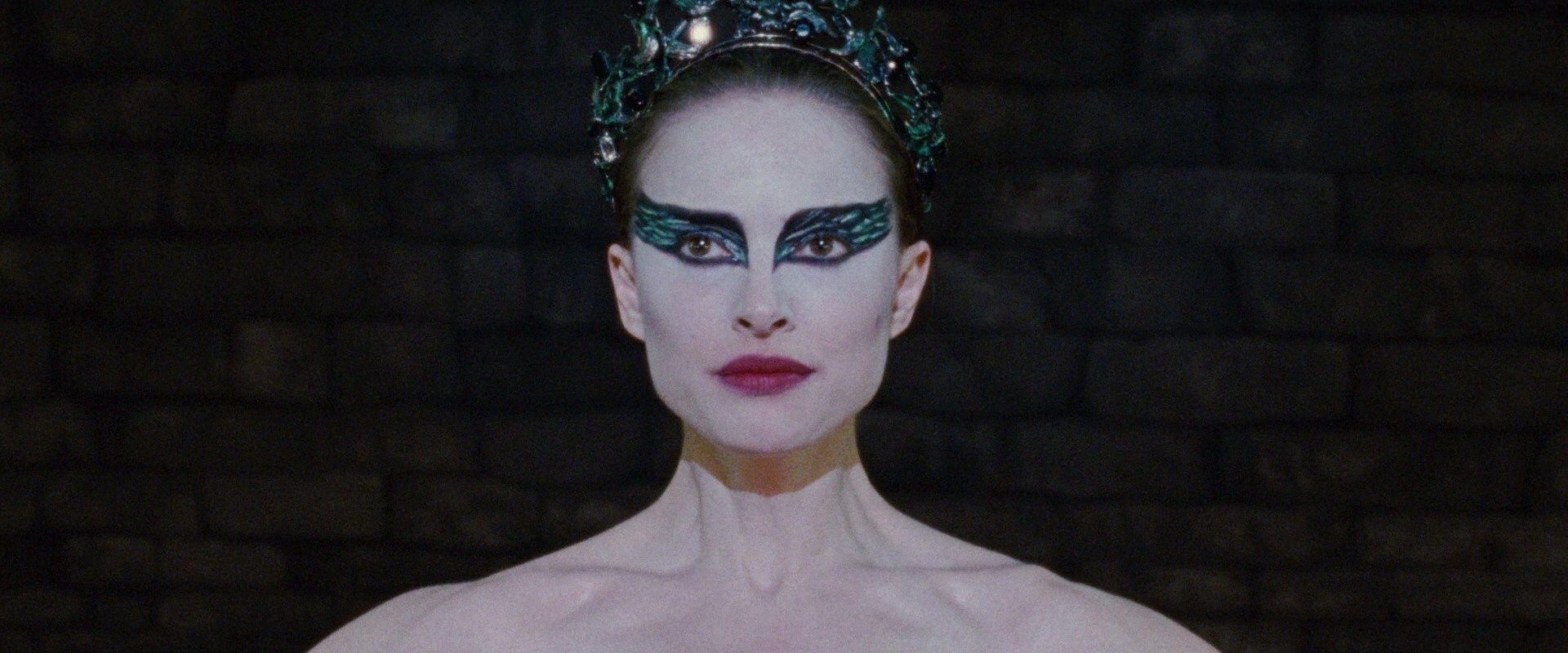 Natalie Portman wearing dance makeup.