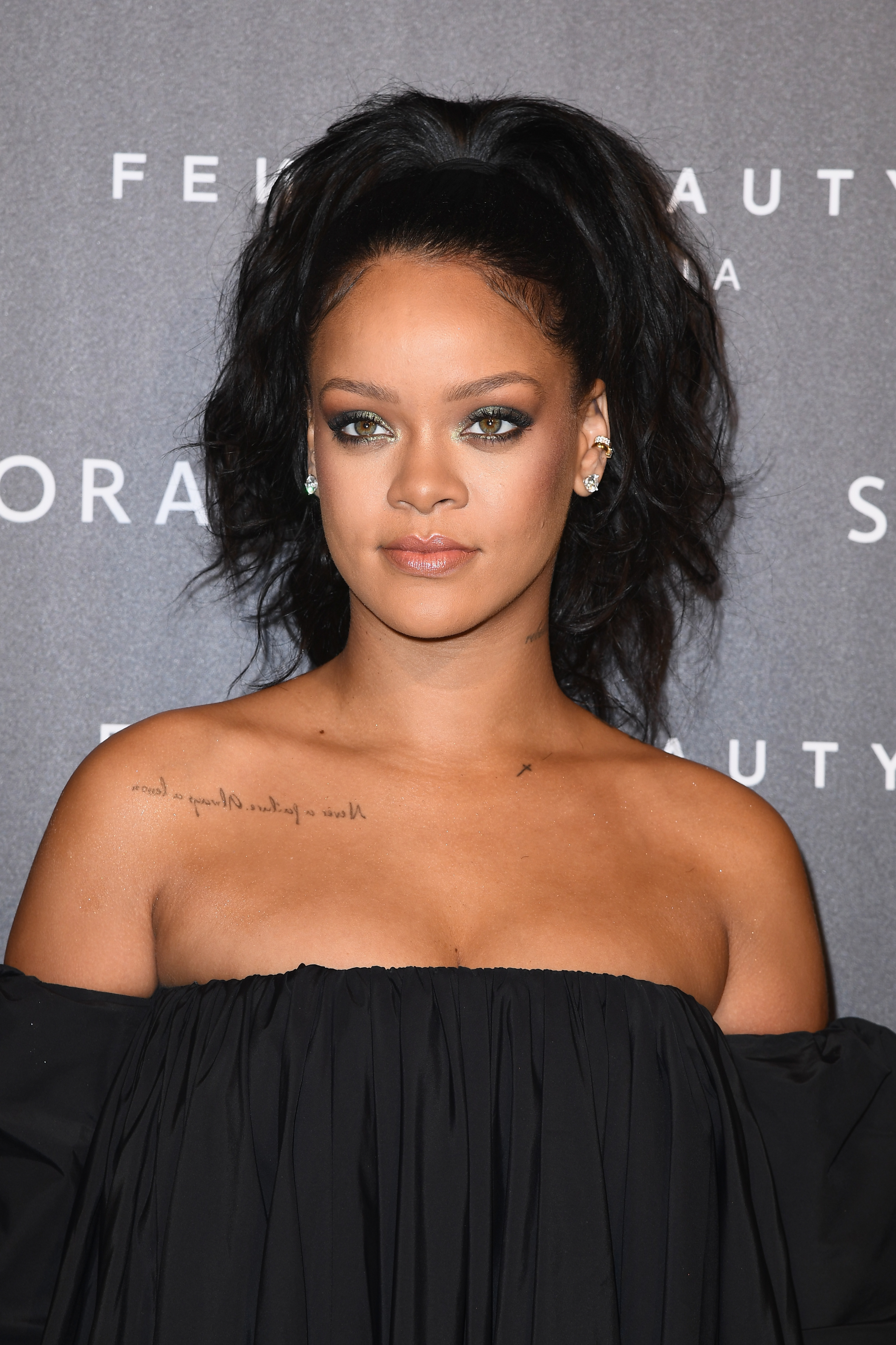 closeup of Rihanna