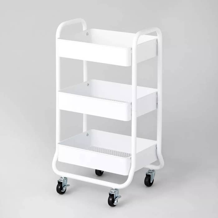 a white utility cart