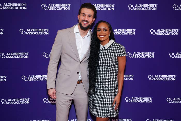Bryan Abasolo and Rachel Lindsay on the red carpet