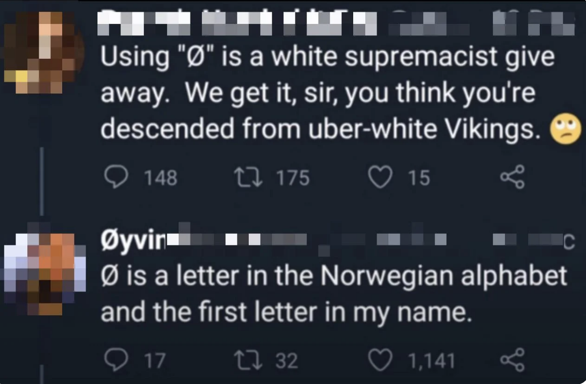 "We get it, sir, you think you're descended from uber-white Vikings."