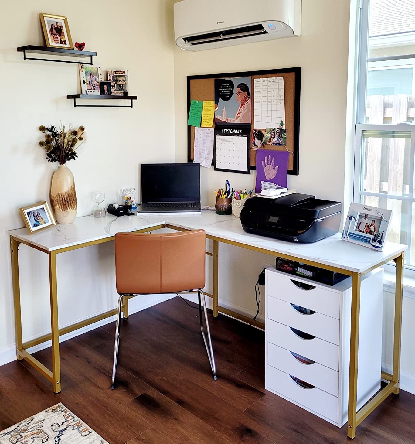 a reviewer photo of the desk