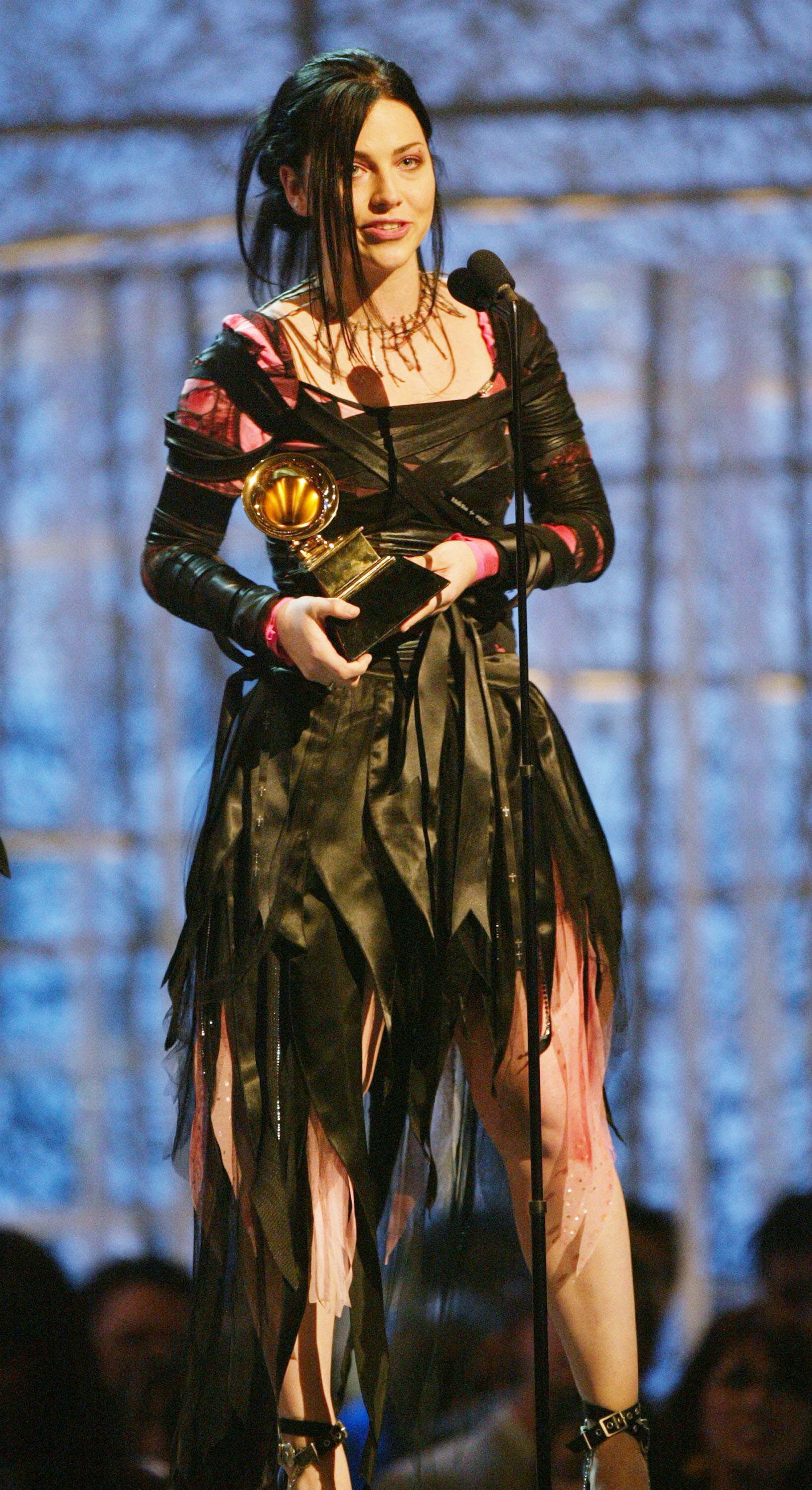 Amy Lee accepting a Grammy