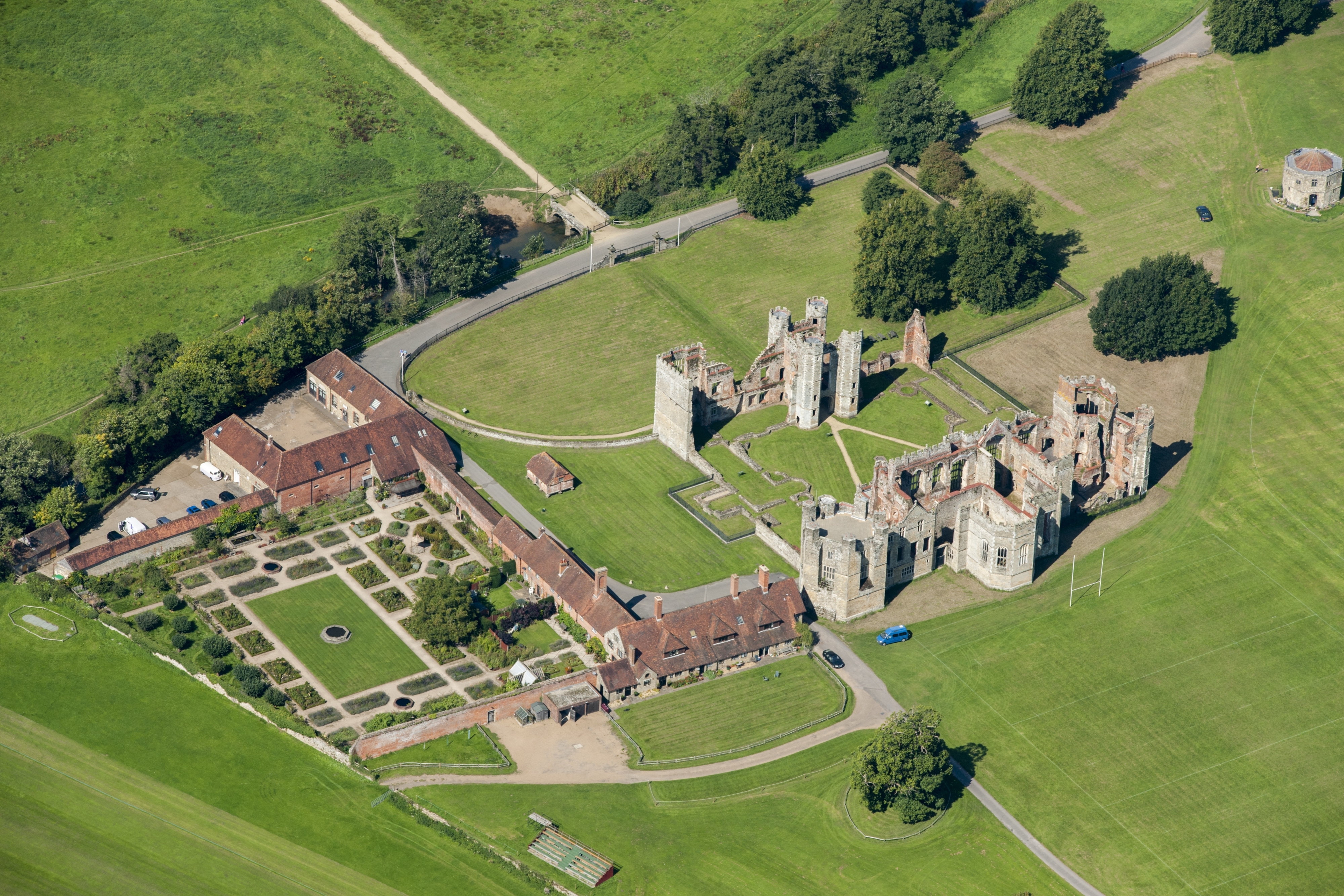 Aerial view of the Cowdray estate