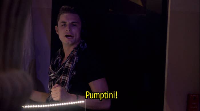 james kennedy saying, &quot;Pumptini!&quot;