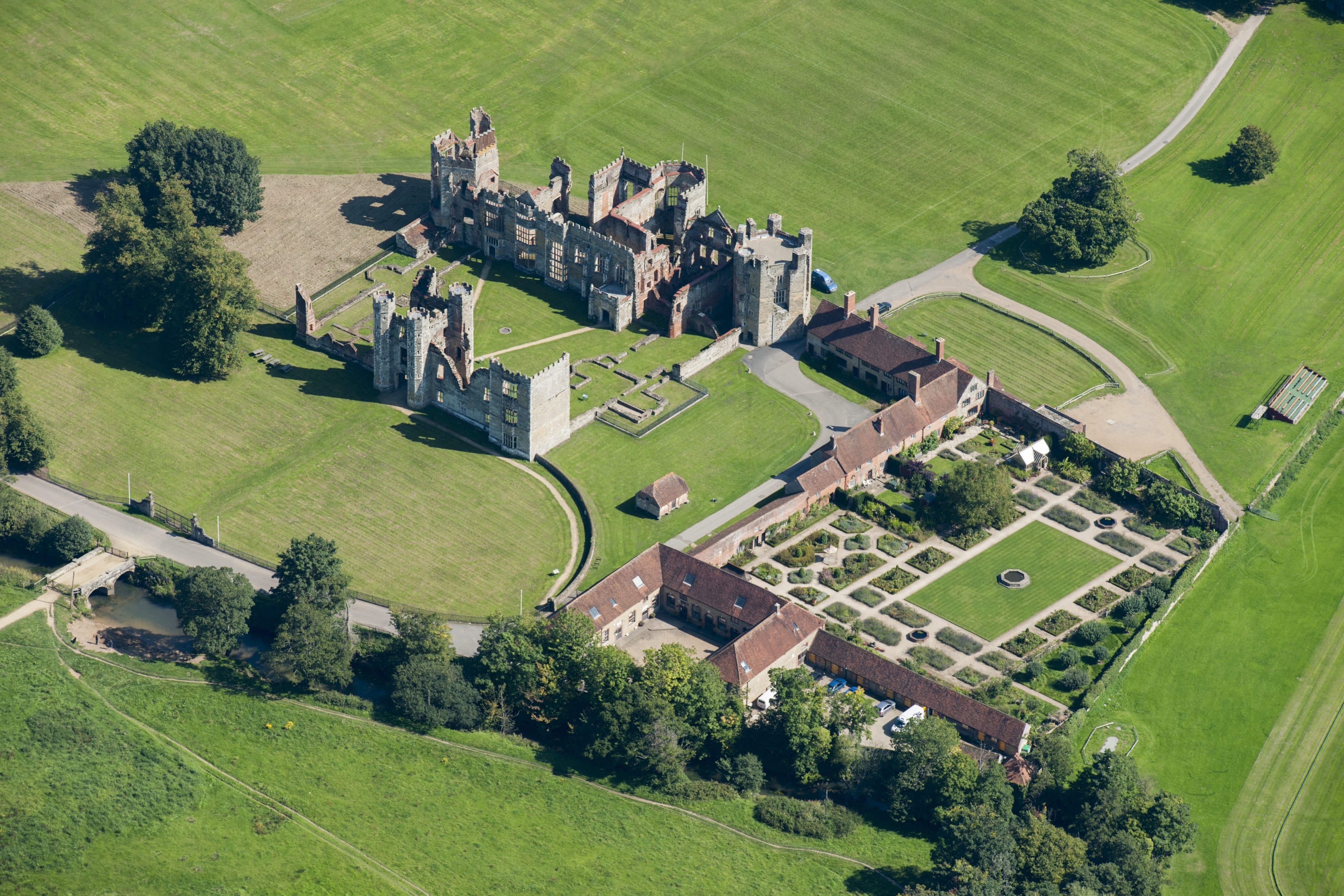 Aerial view of the Cowdray estate