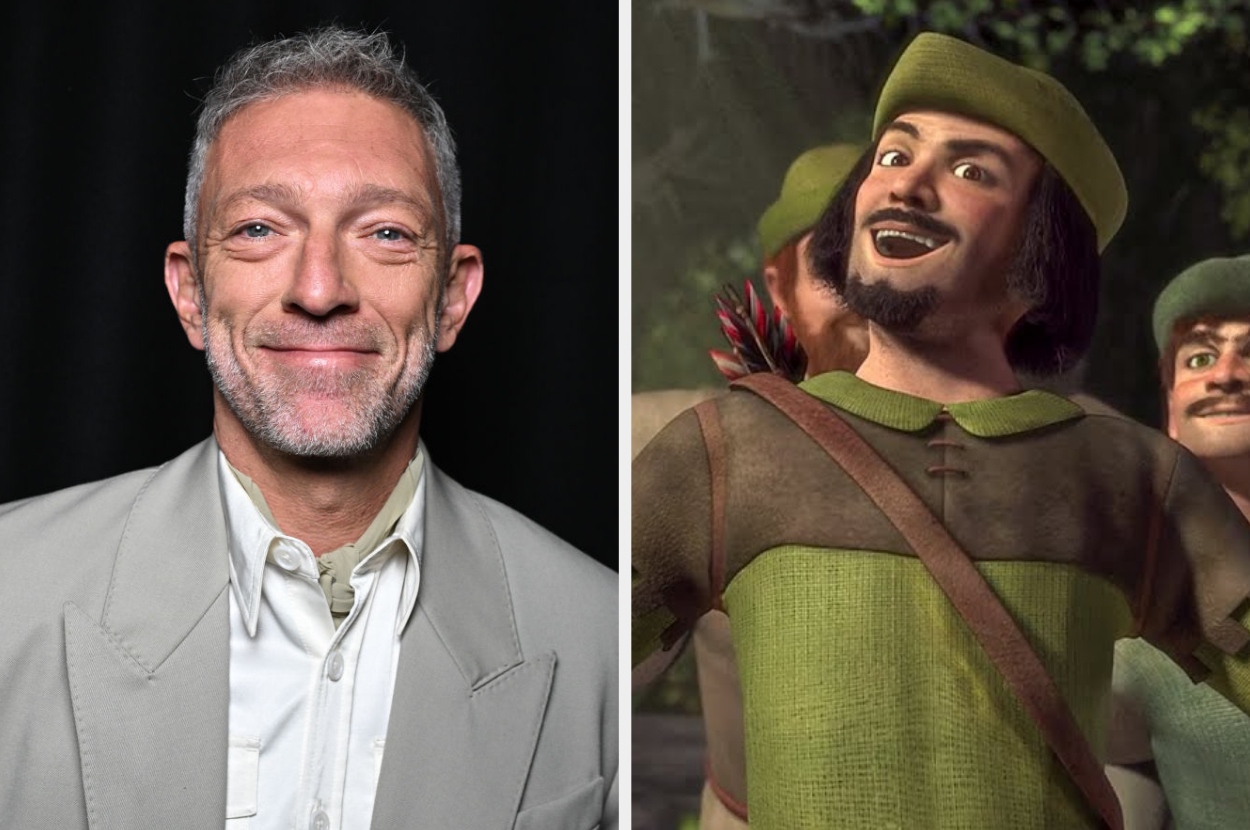 Side-by-side of Vincent Cassel and Robin Hood