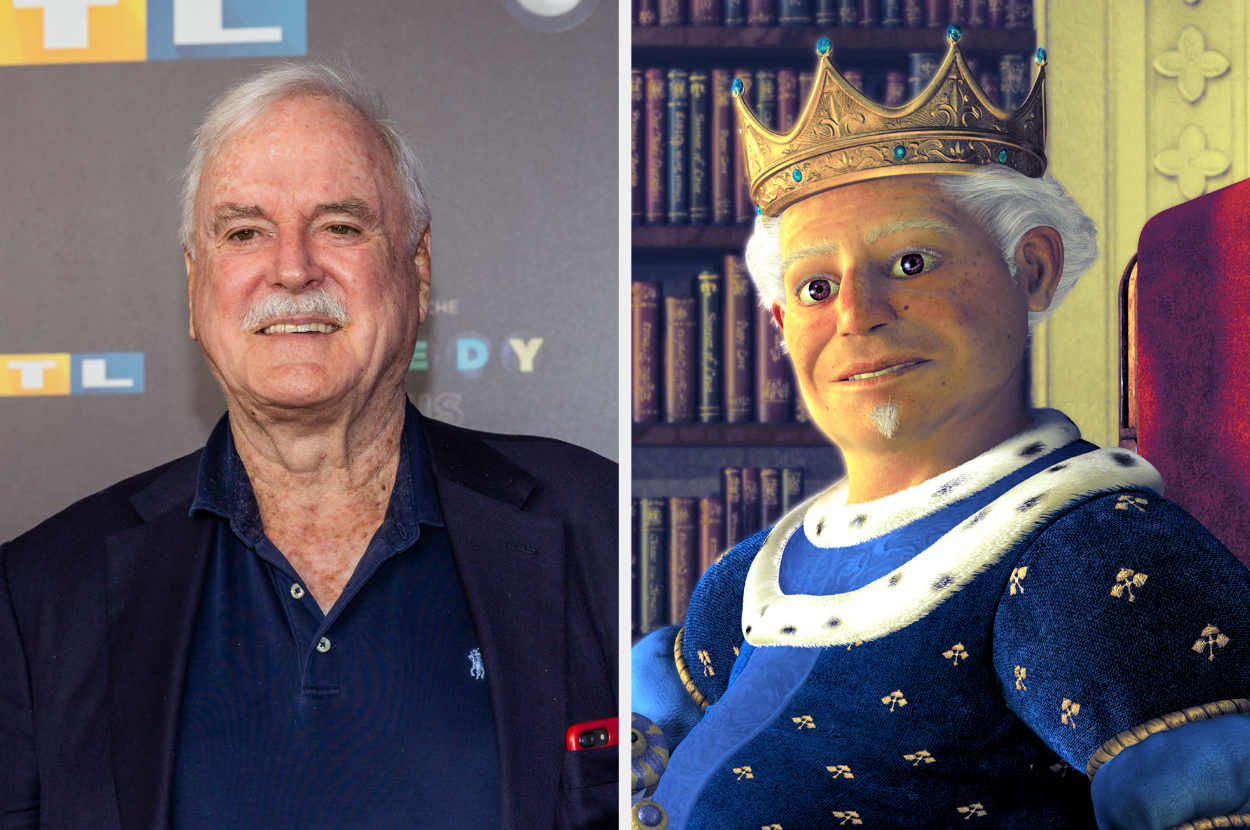 Side-by-side of John Cleese and King Harold
