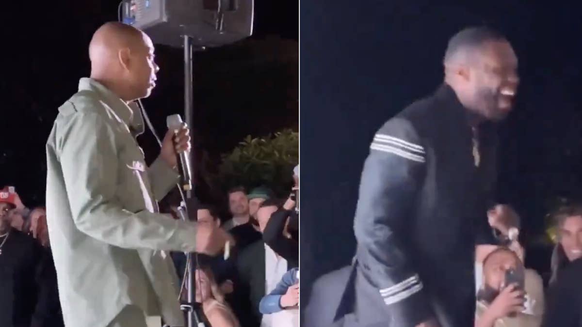 The two were at a fundraising event last weekend when Chappelle hilariously offered an "auction" for the G-Unit founder.