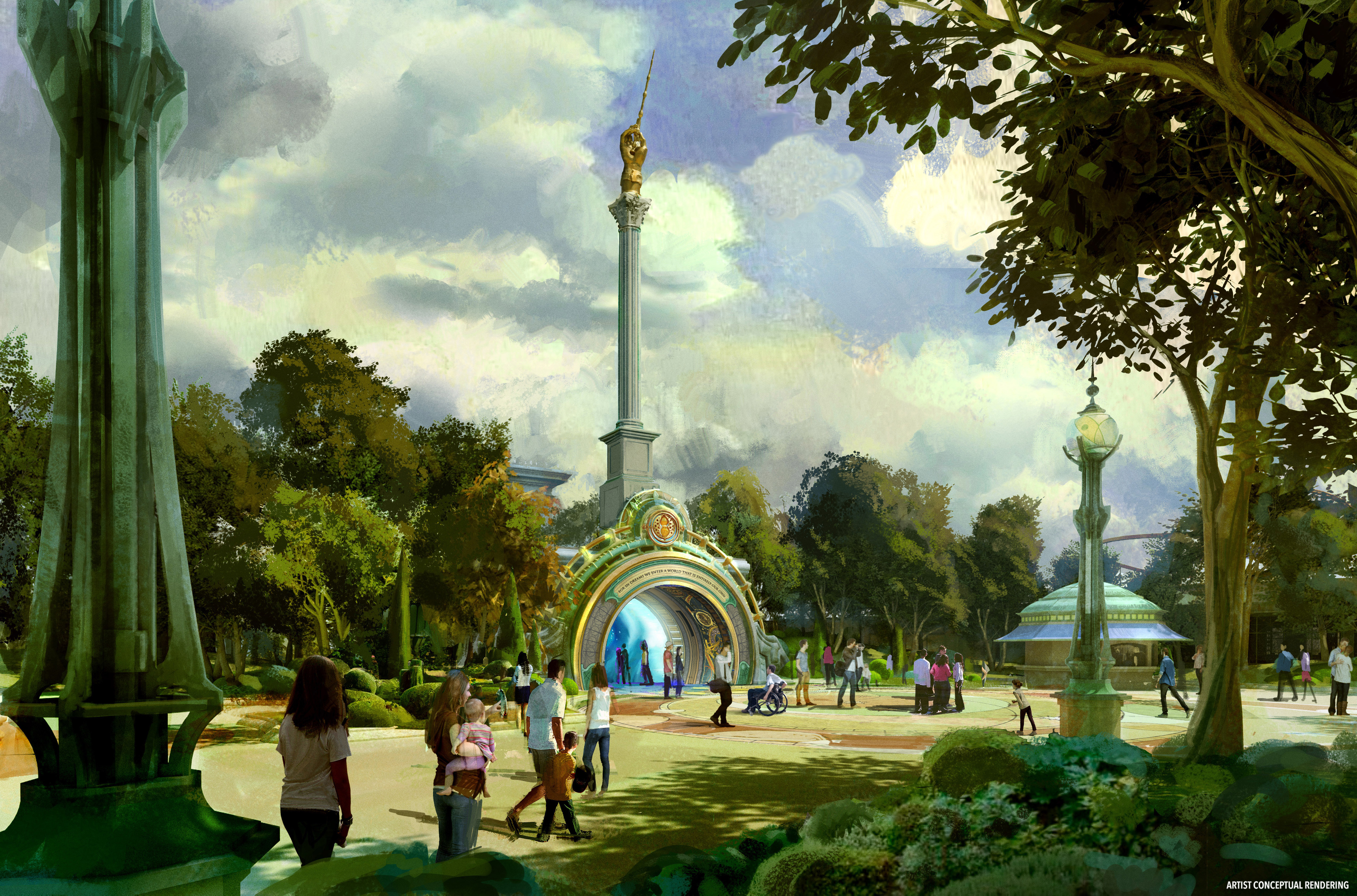 Rendering of the Harry Potter portion of the park