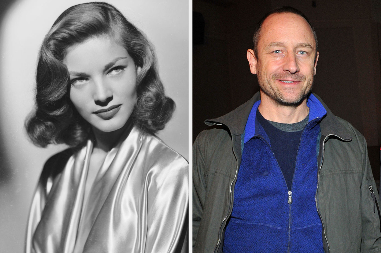 Side-by-side of Lauren Bacall and Sam Robards