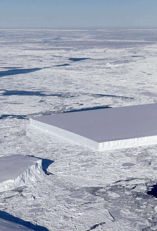 a square-shaped iceberg