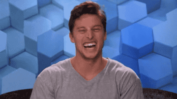 Brett from Big Brother saying &quot;I&#x27;m not going anywhere&quot; and laughing
