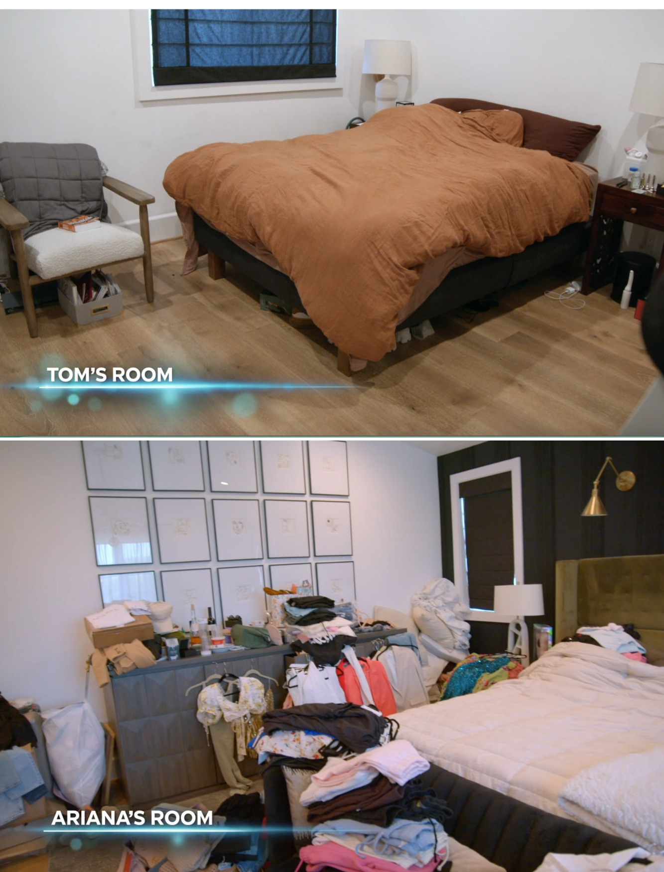 Tom and Ariana&#x27;s separate rooms