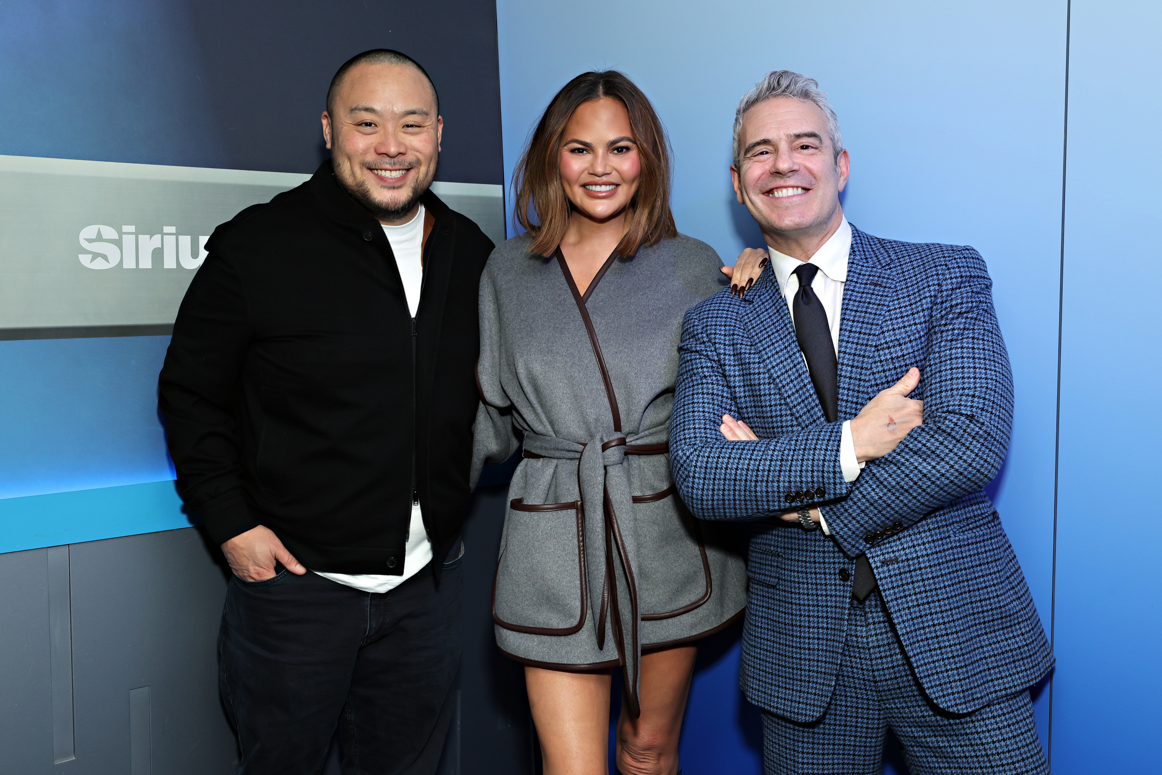 Chrissy with Andy Cohen and another David Chang