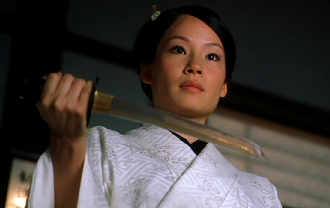 Lucy Liu holds a sword in &quot;Kill Bill Vol 1&quot;