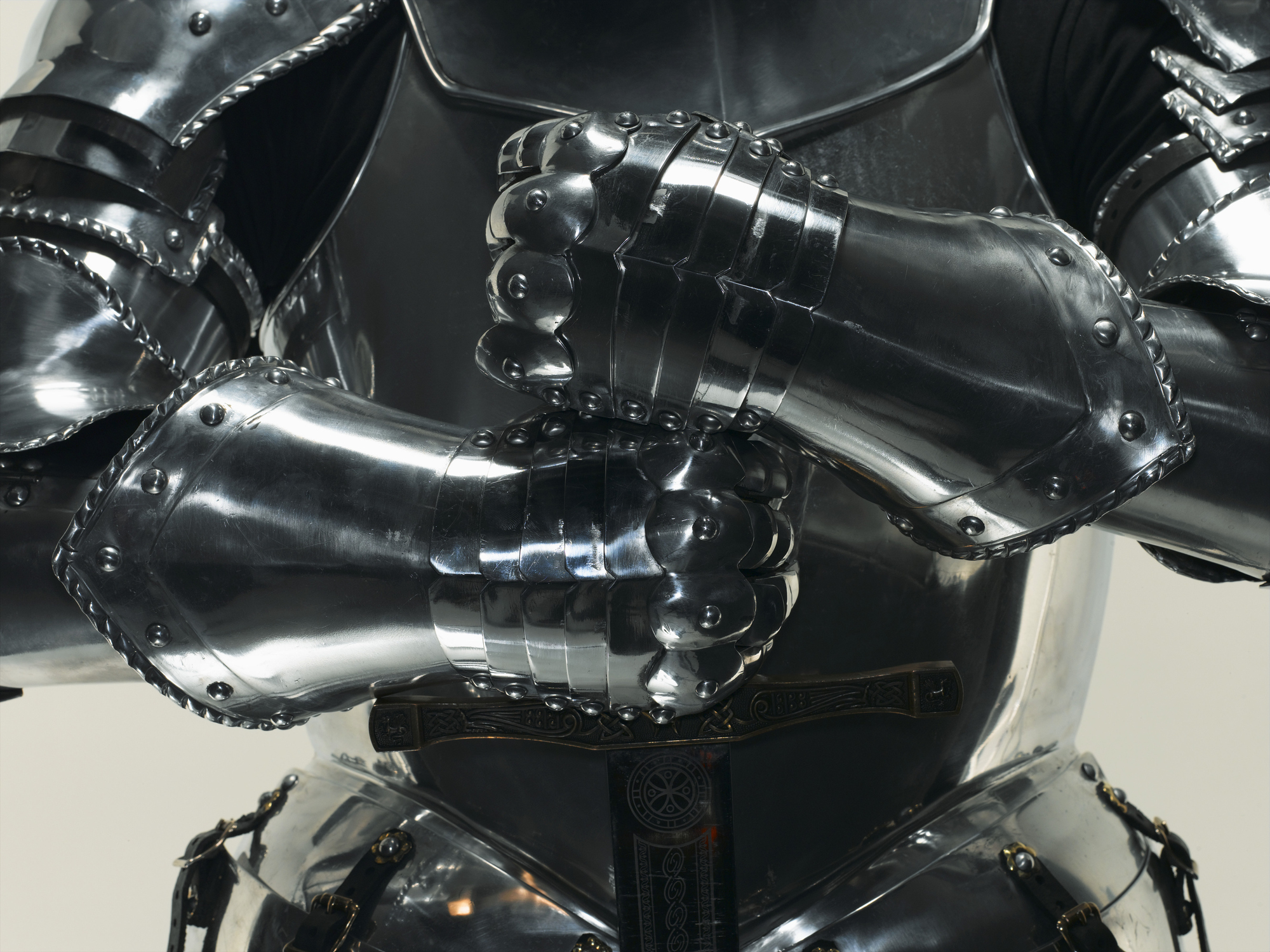 Suit of armor hands.