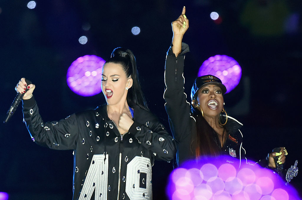 Katy Perry and Missy Elliott at the Super Bowl