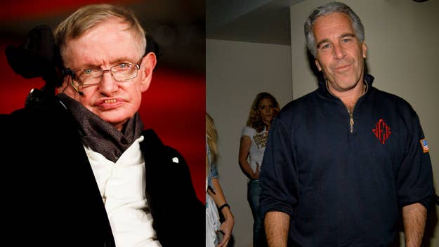 stephen hawking and jeffrey epstein are pictured