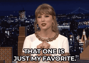 Taylor Swift saying &quot;that one is just my favorite&quot;