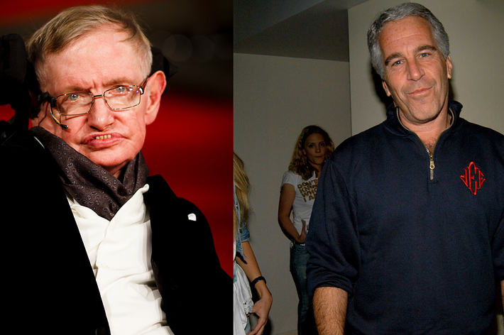 stephen hawking and jeffrey epstein are pictured