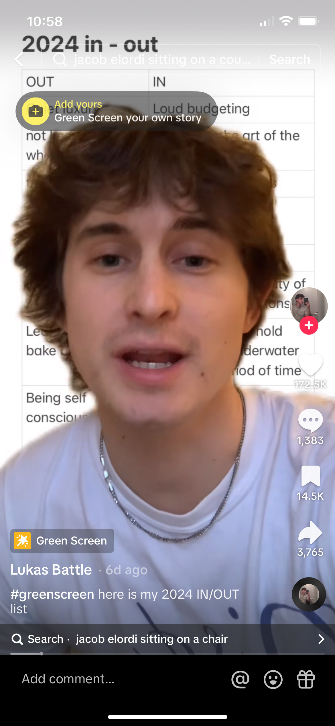 Lukas sharing his ins and outs