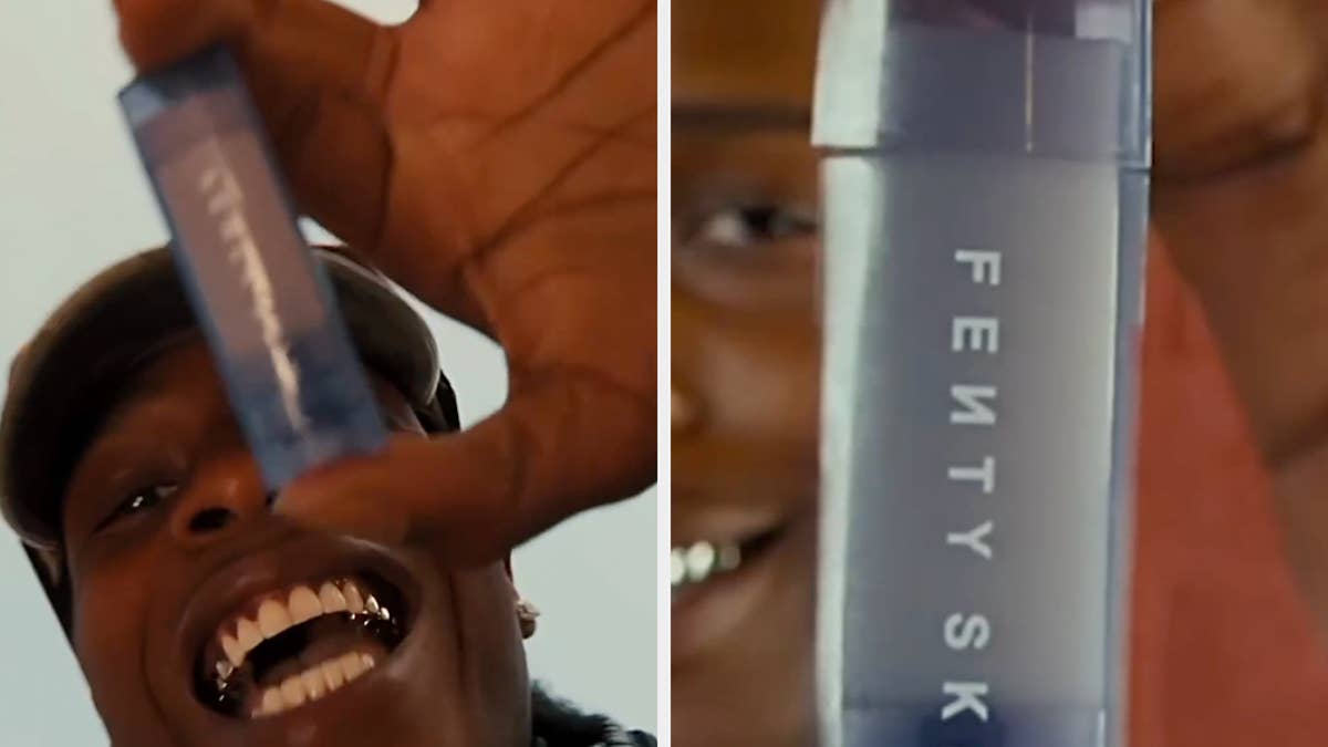 Rocky's first plugged the Fenty Skin product back in July via his “RIOT (Rowdy Pipe’n)” music video.