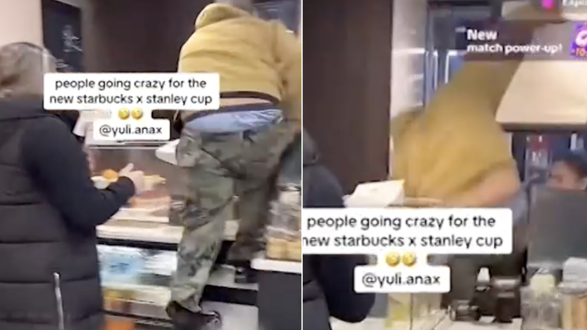 Man Seen Hurdling Starbucks Counter at Target to Steal Pink Stanley Cups
