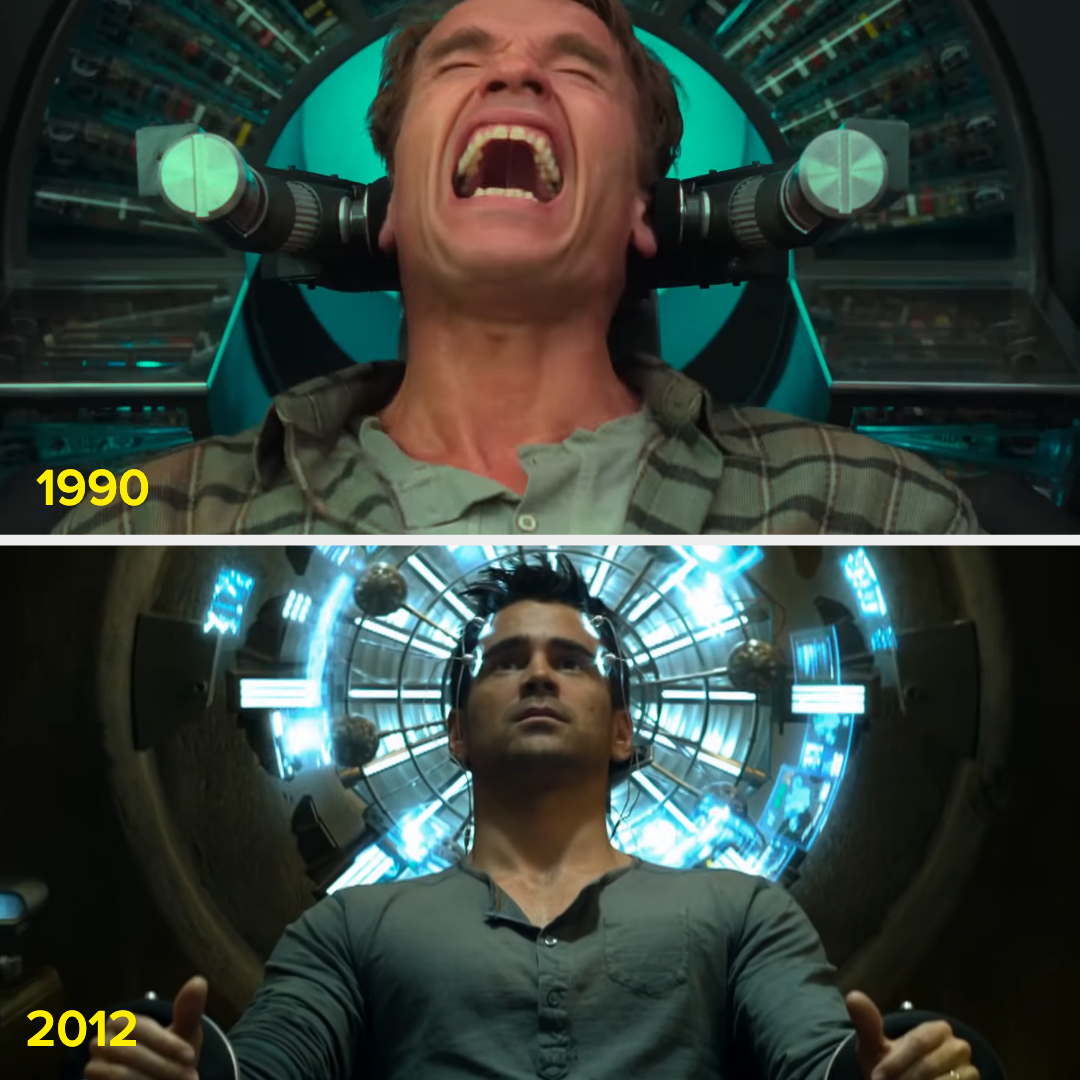 characters linked up to a machine in both films