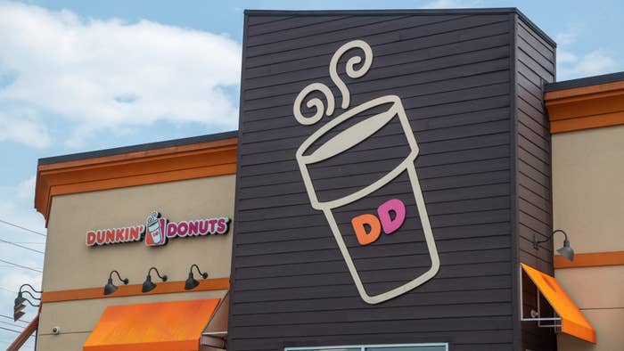 dunkin donuts logo is pictured