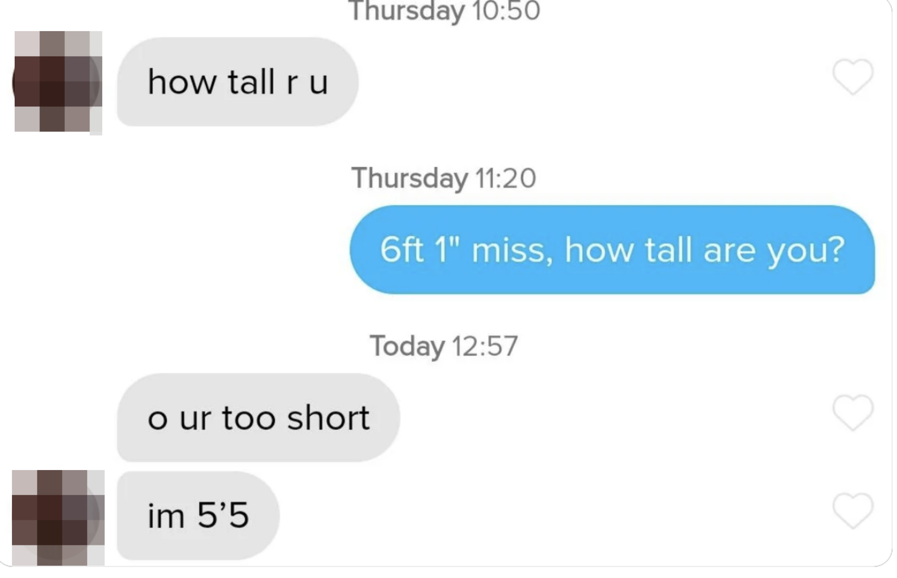 person says 6&#x27;1 is too short
