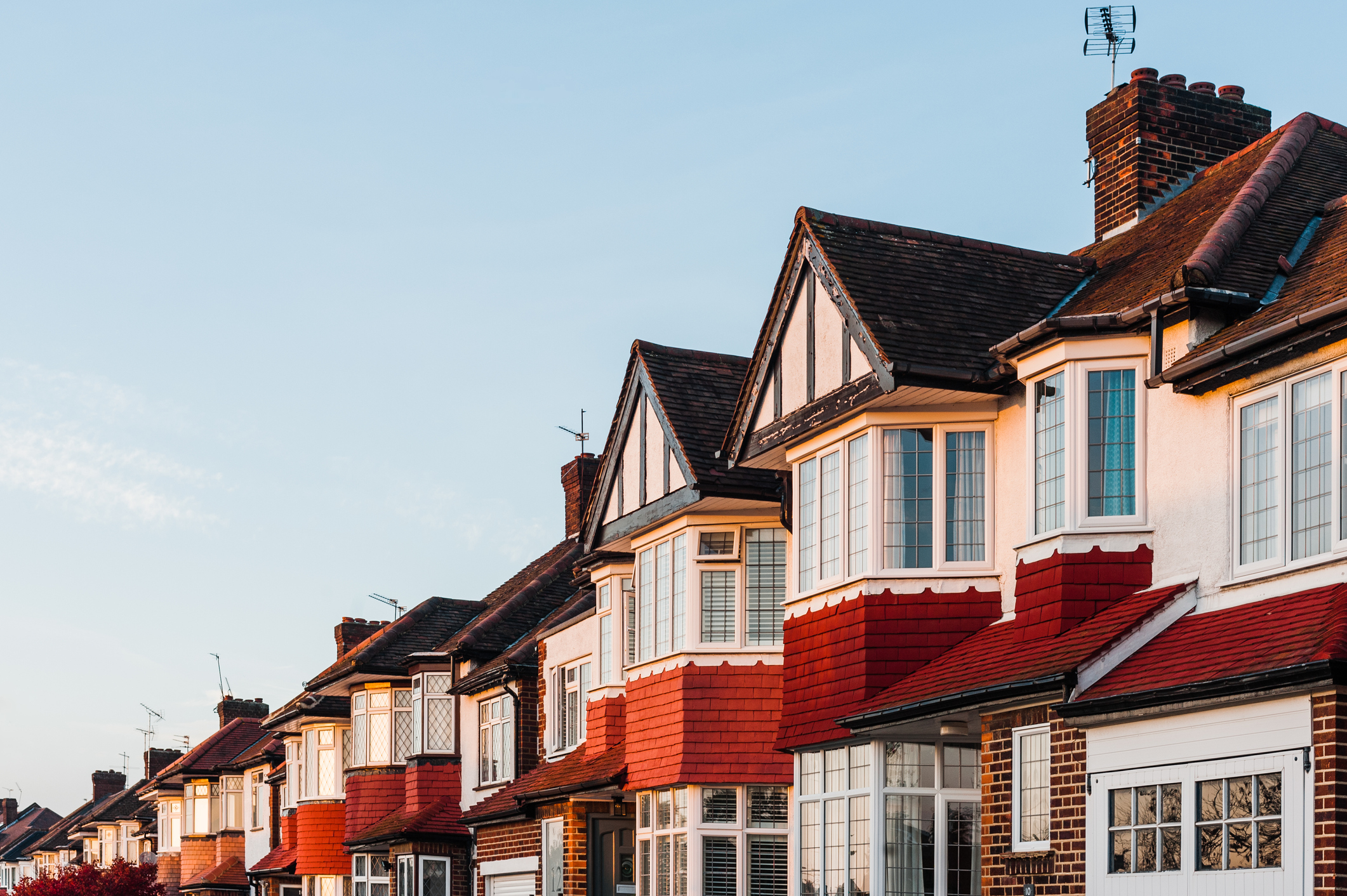 a row of homes in london
