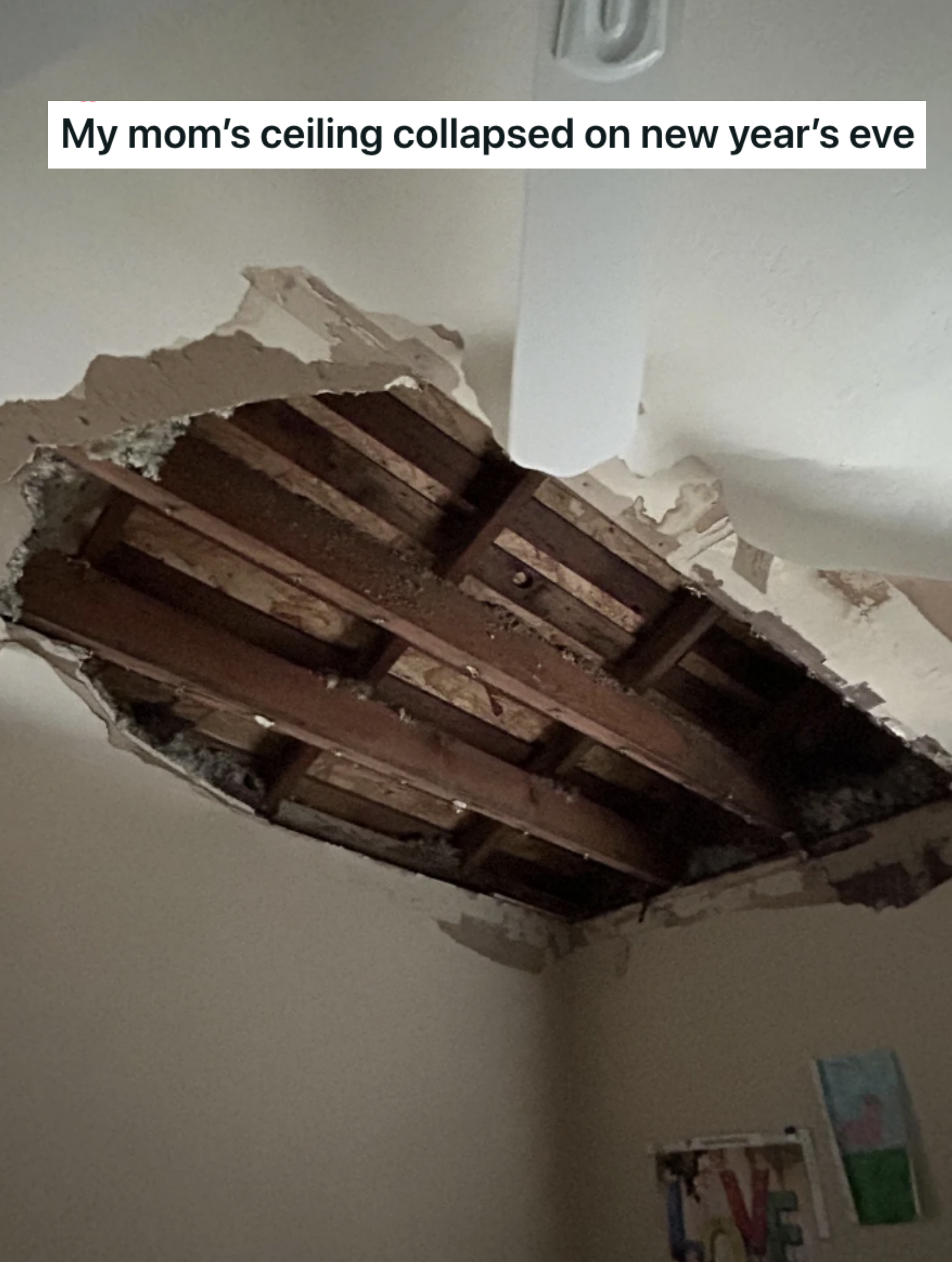 a collapsed ceiling